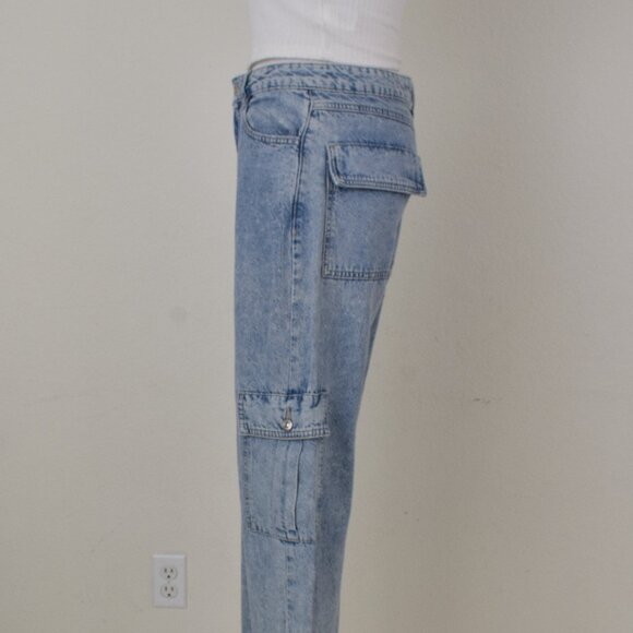 Forever 21 Medium Wash Denim Carpenter Cotton/Tencel Jeans size US 26 - Picture 2 of 10